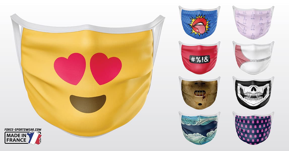 ontwerpen van meerdere gesublimeerde mondmaskers