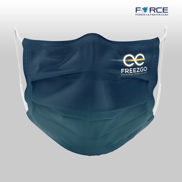 design of freezgo blue facemask