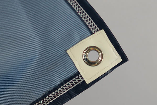 reinforced eyelet and coverlock stitching