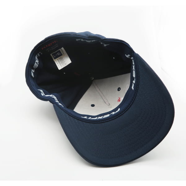 inside of flexfit dark blue hat