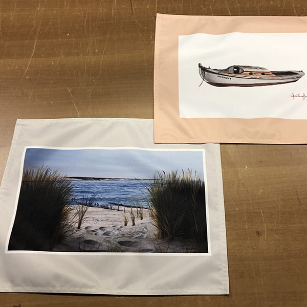 printed paintings on table sets